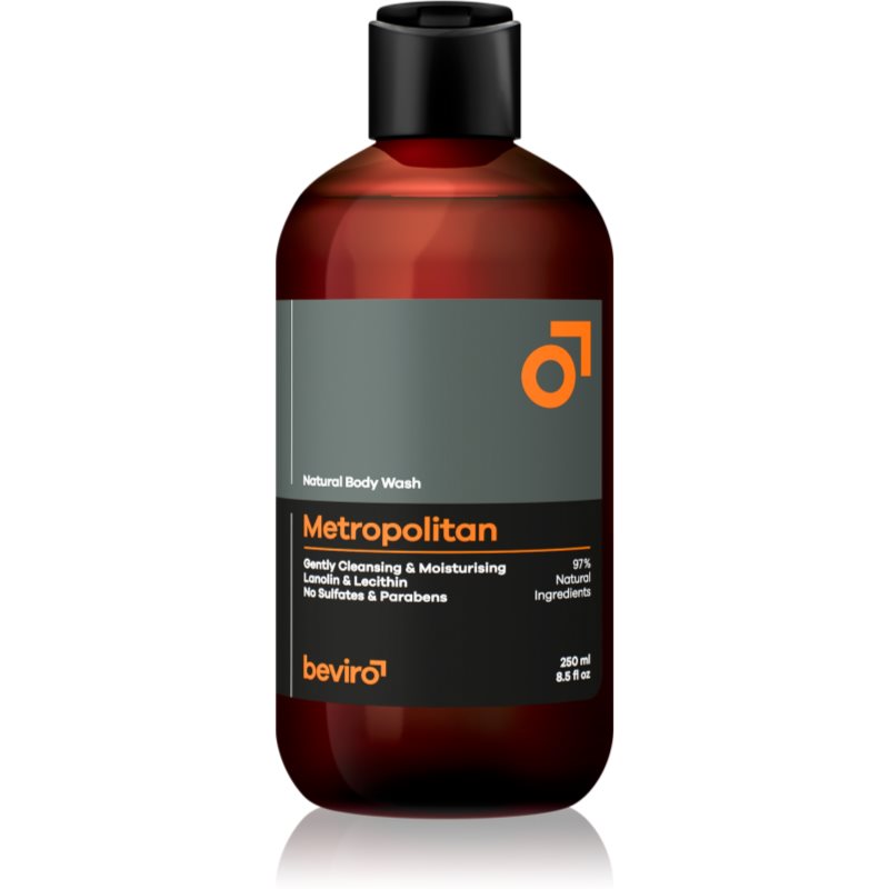 Beviro Natural Body Wash Metropolitan sprchový gél pre mužov 250 ml
